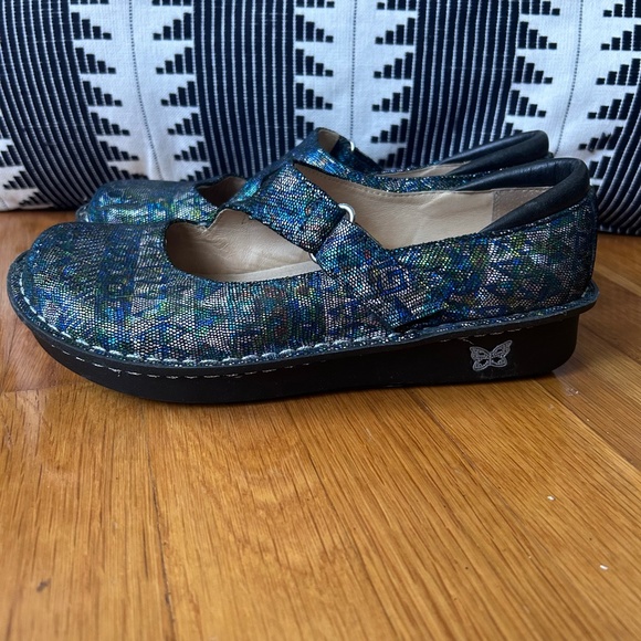 Alegria Mary Jane Multicolor Iridescent Leather 8-8.5/38 [EUC] - Picture 4 of 6